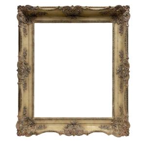 Ivory-patinated Louis XV-style Frame — 61.4 X 50.2 Cm — Ref. 2766