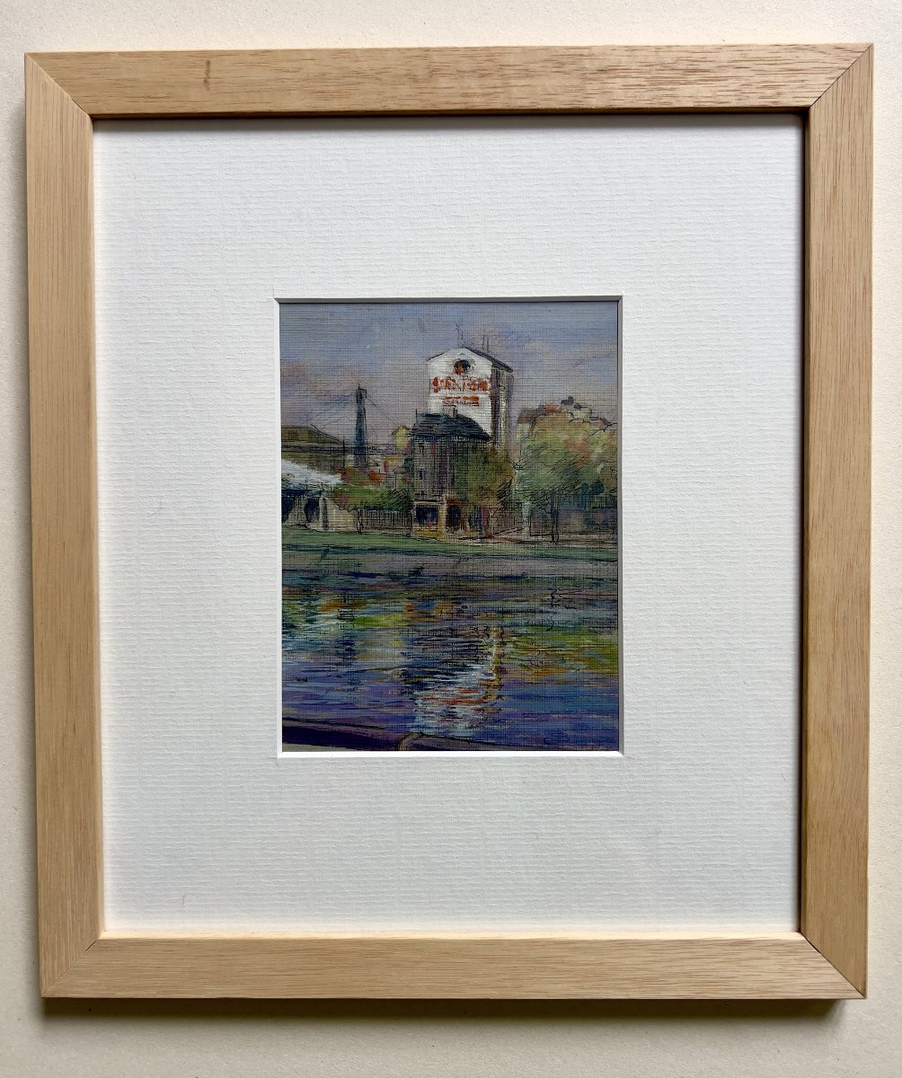 Asnières prés du pont du chemin de fer 1942. Charles BETOUT.-photo-2