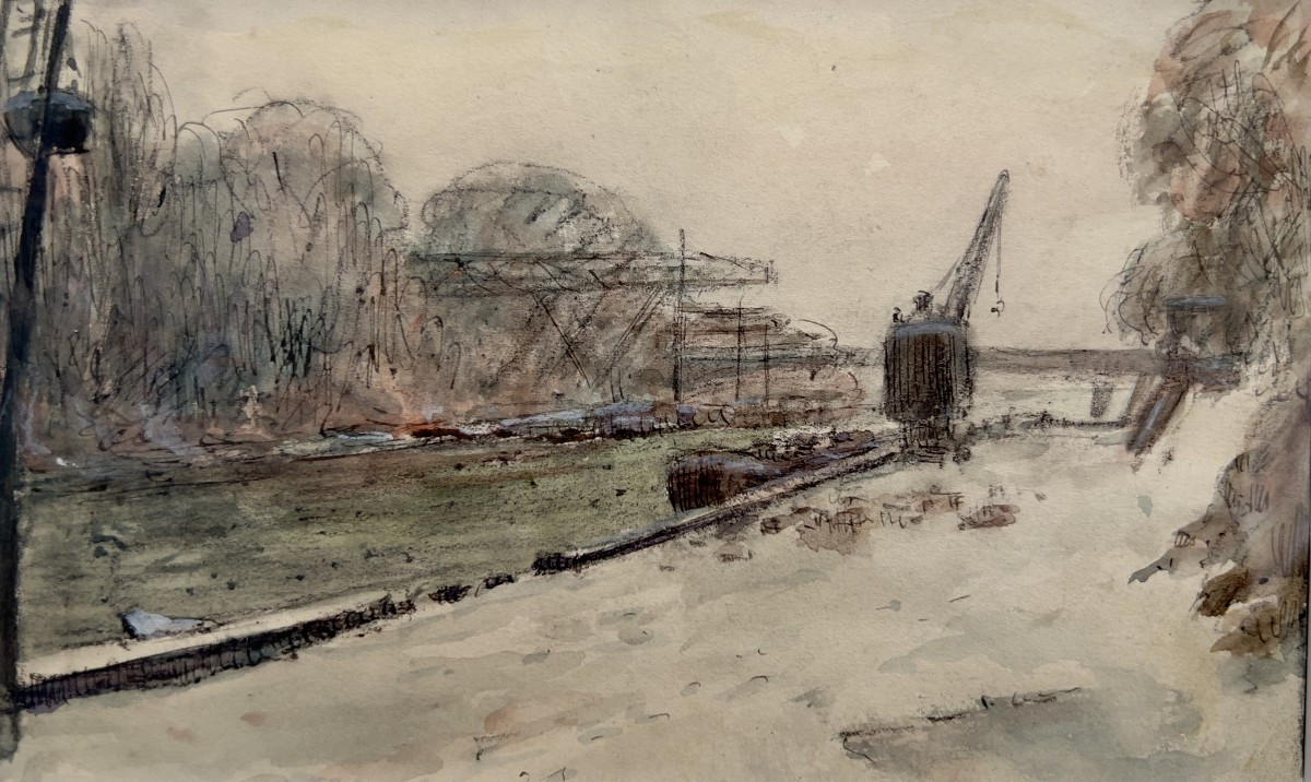 Dessin - Quai de Clichy 1942 - Charles BETOUT