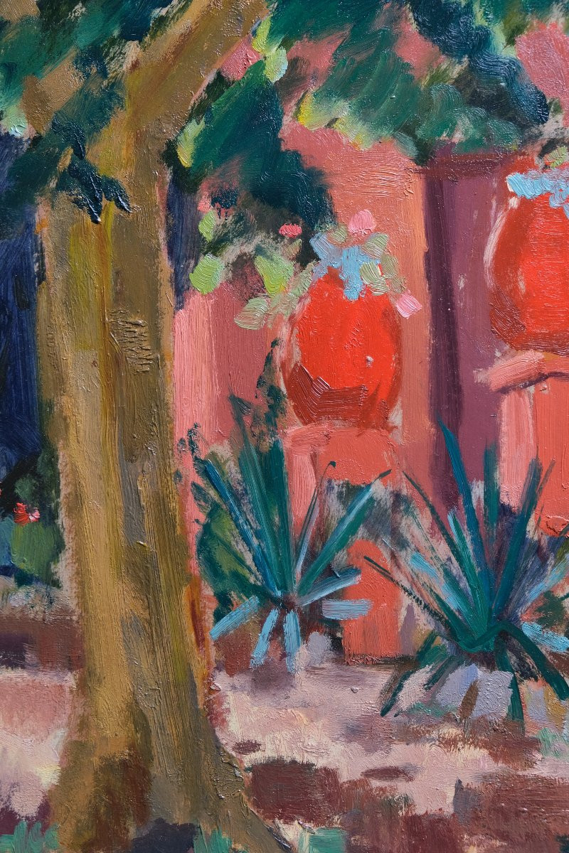 Farmhouse In Provence - Oil On Cardboard - Elisabeth Hahn - Modern Art-photo-3