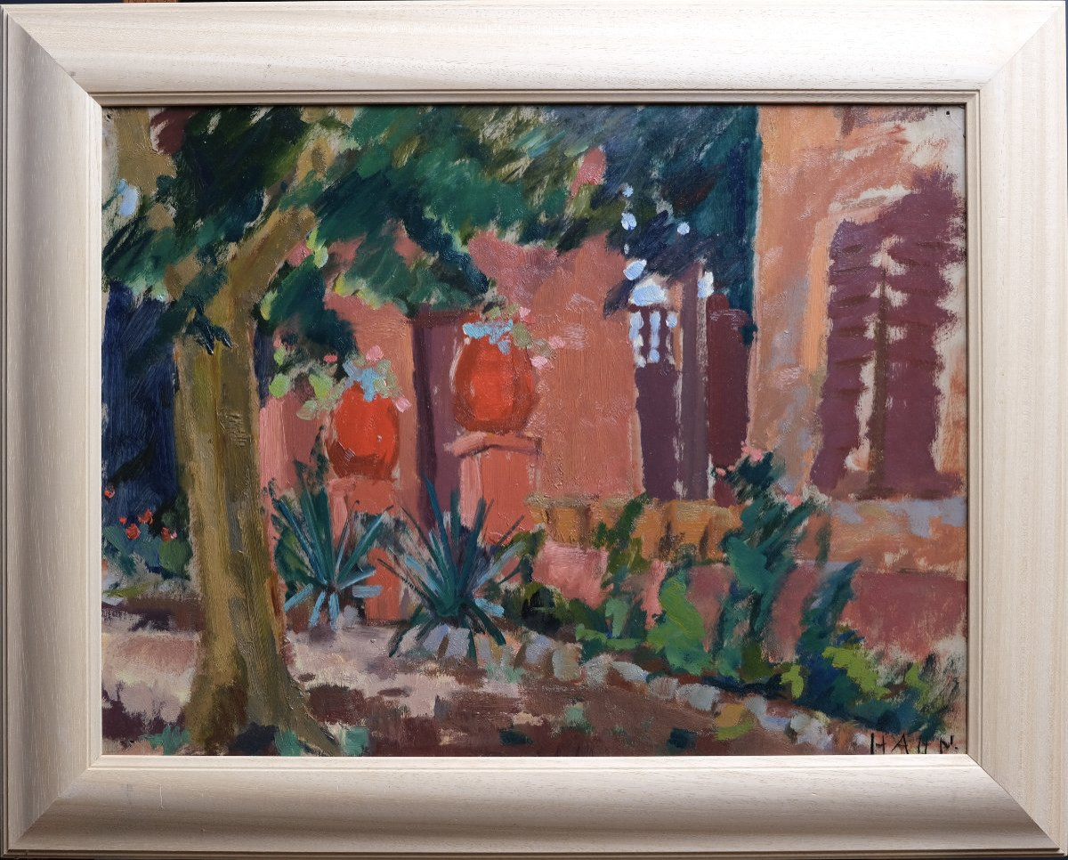 Farmhouse In Provence - Oil On Cardboard - Elisabeth Hahn - Modern Art-photo-4