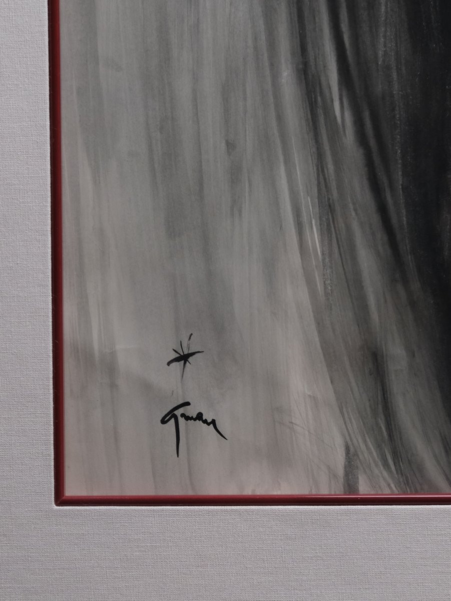 Ink Drawing Signed René Gruau - 20th Century.-photo-4