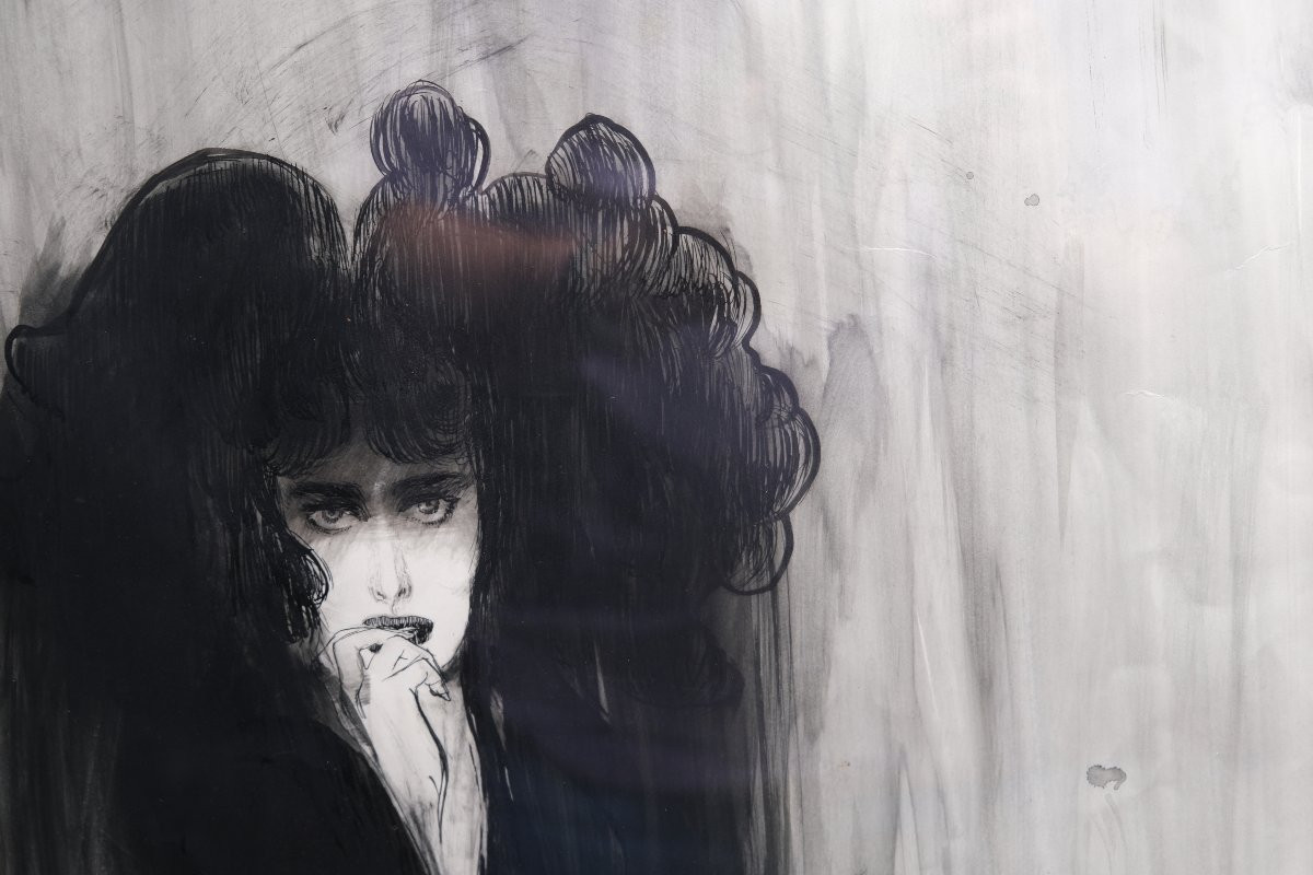 Ink Drawing Signed René Gruau - 20th Century.-photo-2