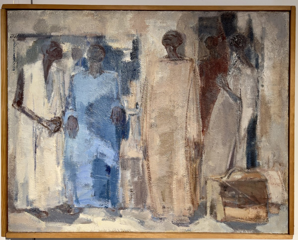 Men Of Africa - Oil On Canvas - Modern Art - Elisabeth Hahn-photo-2