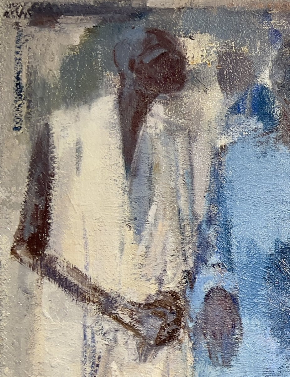 Men Of Africa - Oil On Canvas - Modern Art - Elisabeth Hahn-photo-3