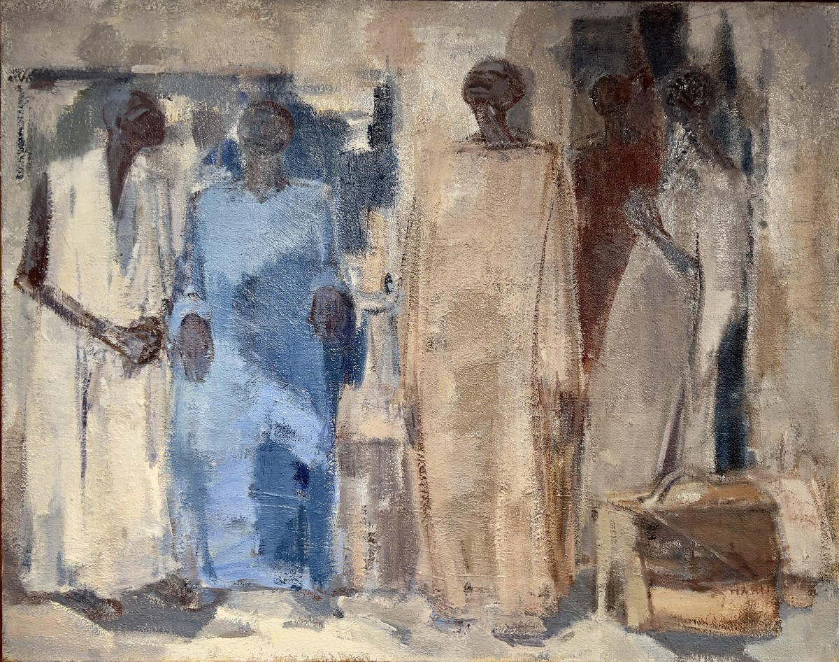 Men Of Africa - Oil On Canvas - Modern Art - Elisabeth Hahn