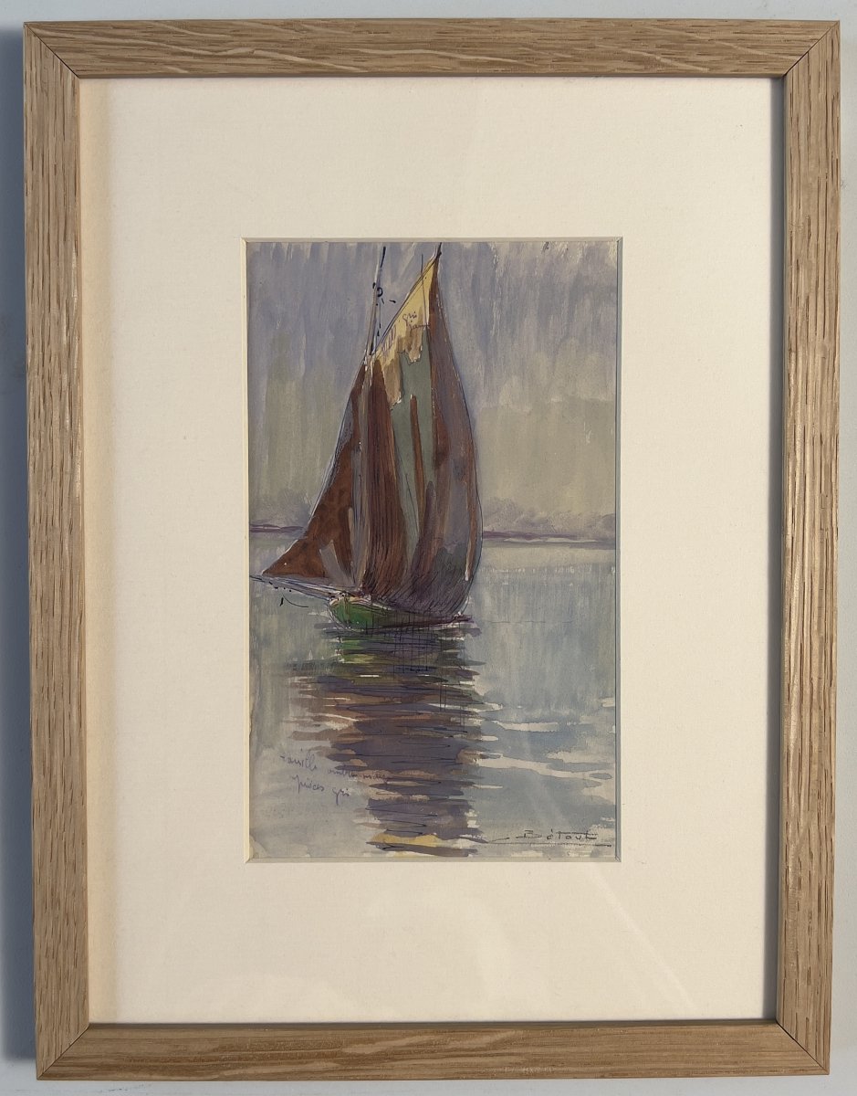 Boat, La Rochelle. Charles Betout. Circa 1930-photo-2