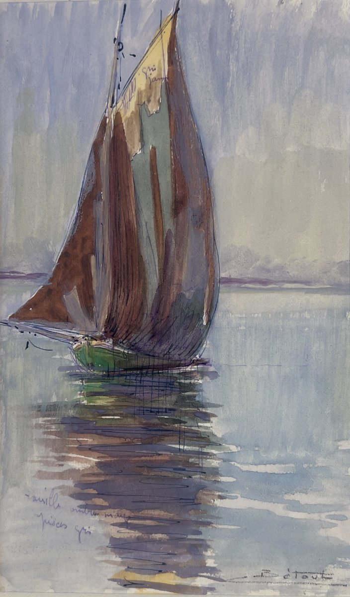 Boat, La Rochelle. Charles Betout. Circa 1930