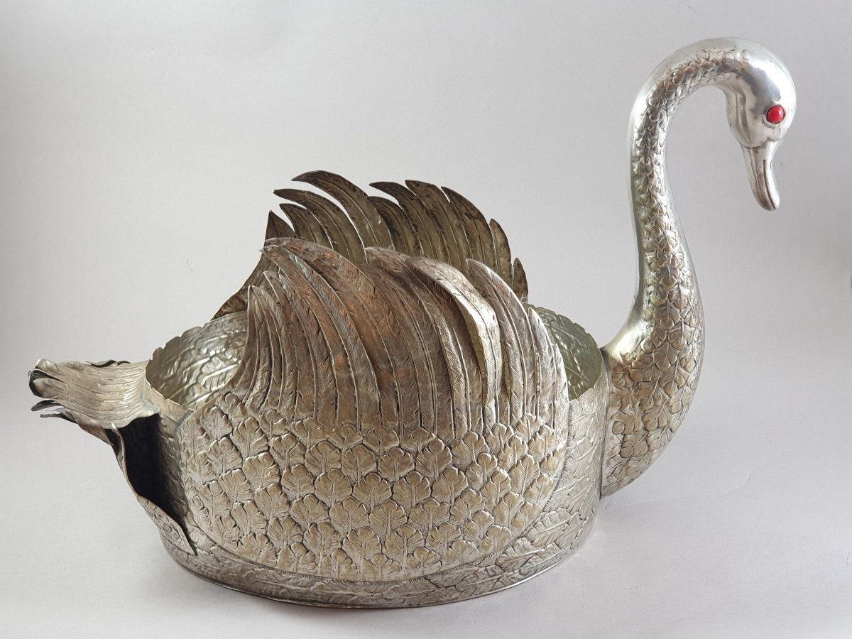 Planter / Bottle Cooler In Silver Plate