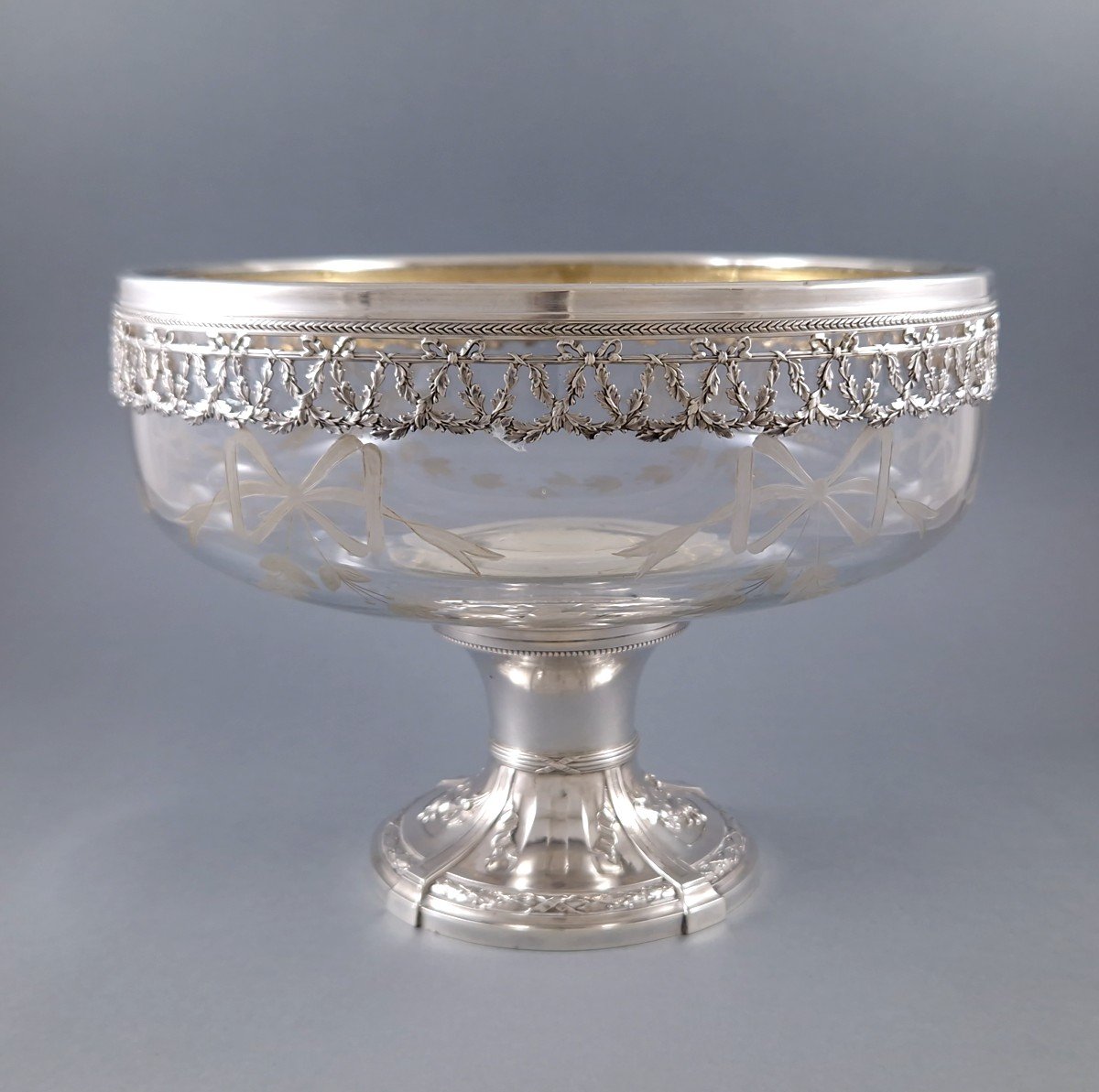 Crystal And Terling Silver Cup