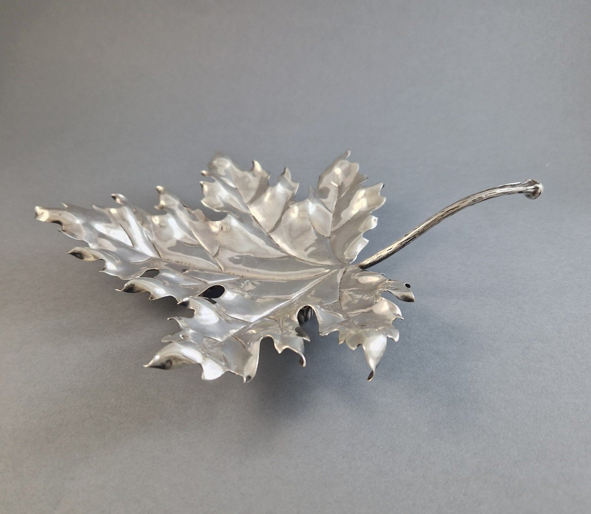 Buccellati - Sterling Silver Leaf Bowl-photo-1