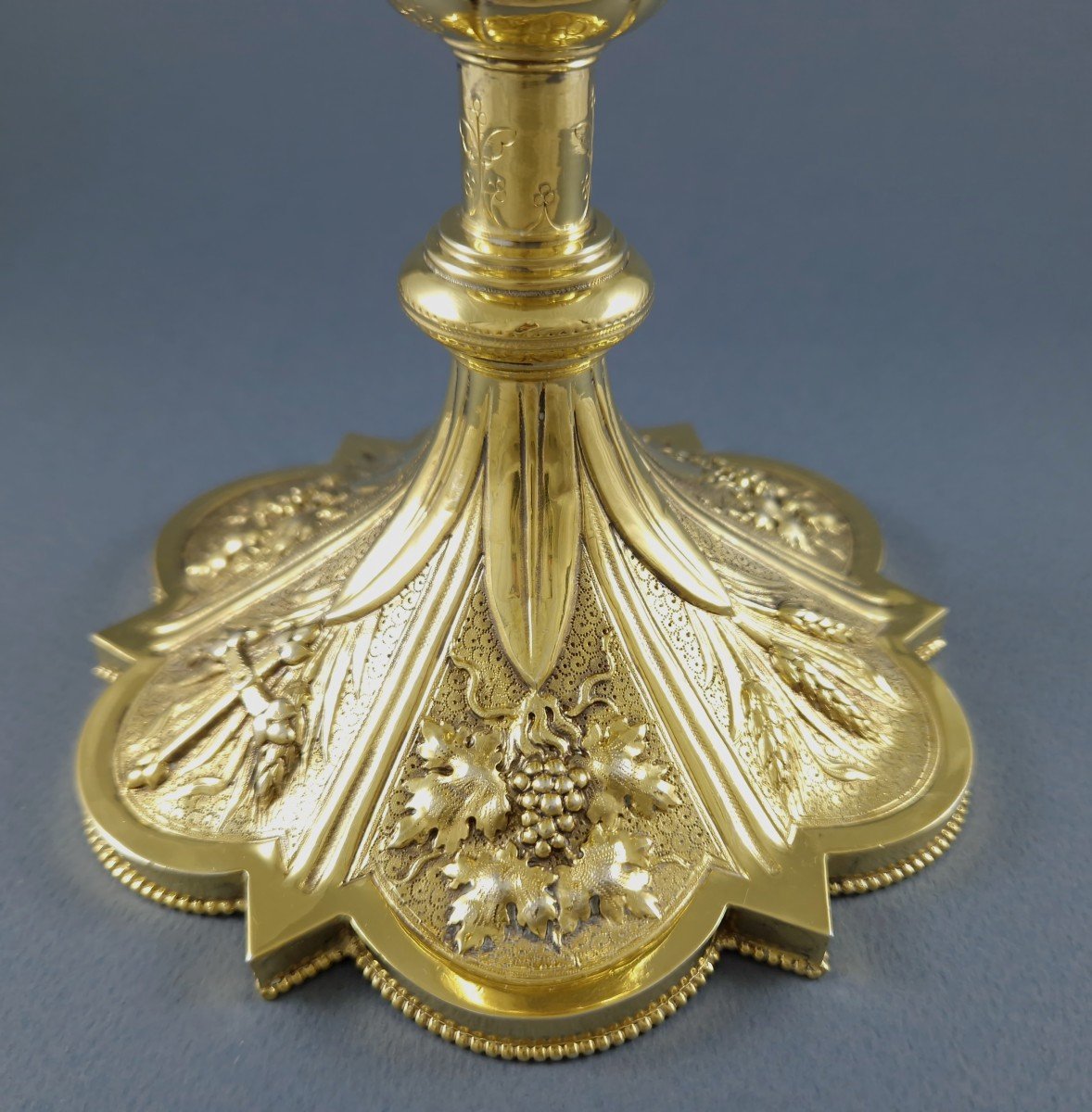 19th Chalice In Sterling Silver Gilt-photo-1