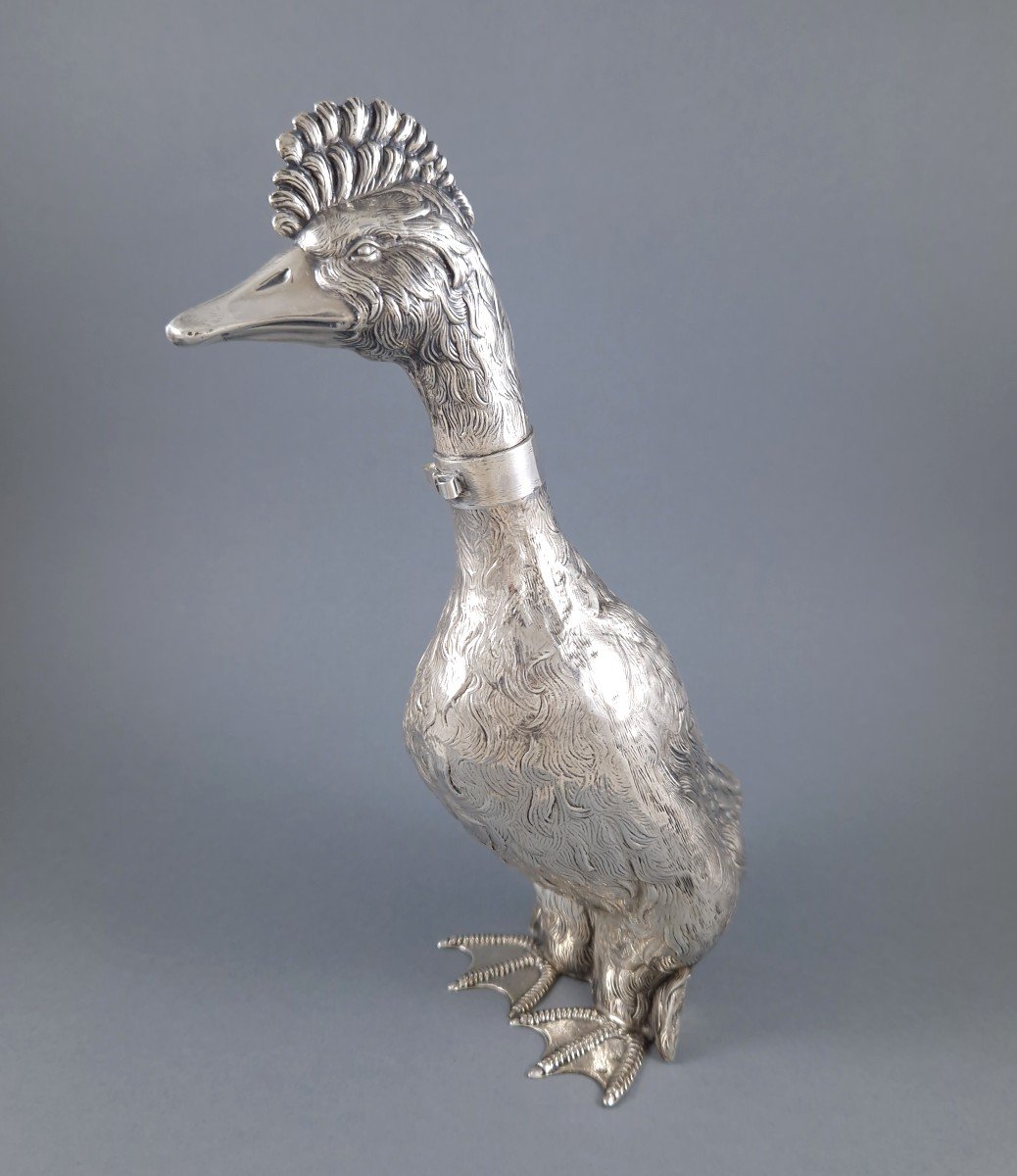 Duck Bottle In Sterling Silver-photo-1