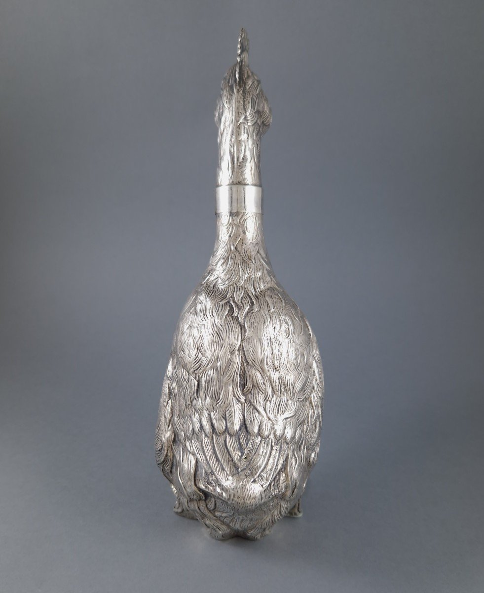 Duck Bottle In Sterling Silver-photo-3