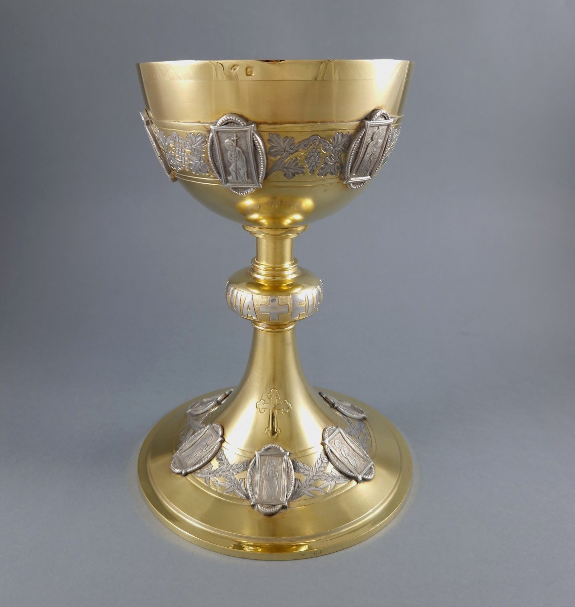 Chalice In Sterling Silver And Gilt