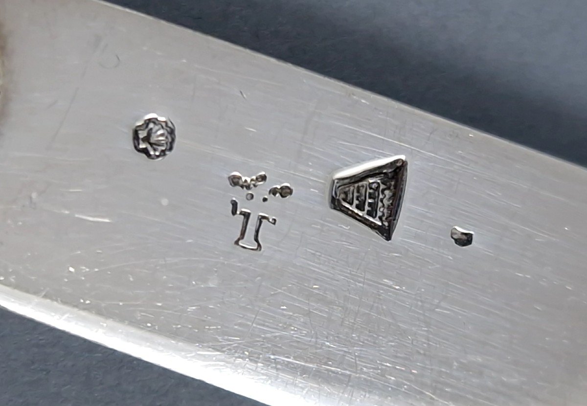 11 18th Century Knives In Sterling Silver And Porcelain-photo-6