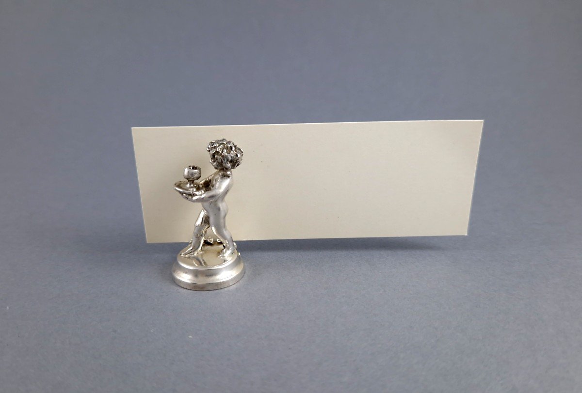 12 Sterling Silver Place Card Holders -photo-1