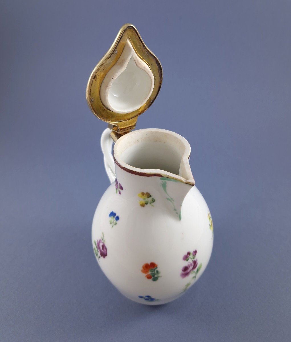 Verseuse en porcelaine de Vienne et argent massif-photo-3