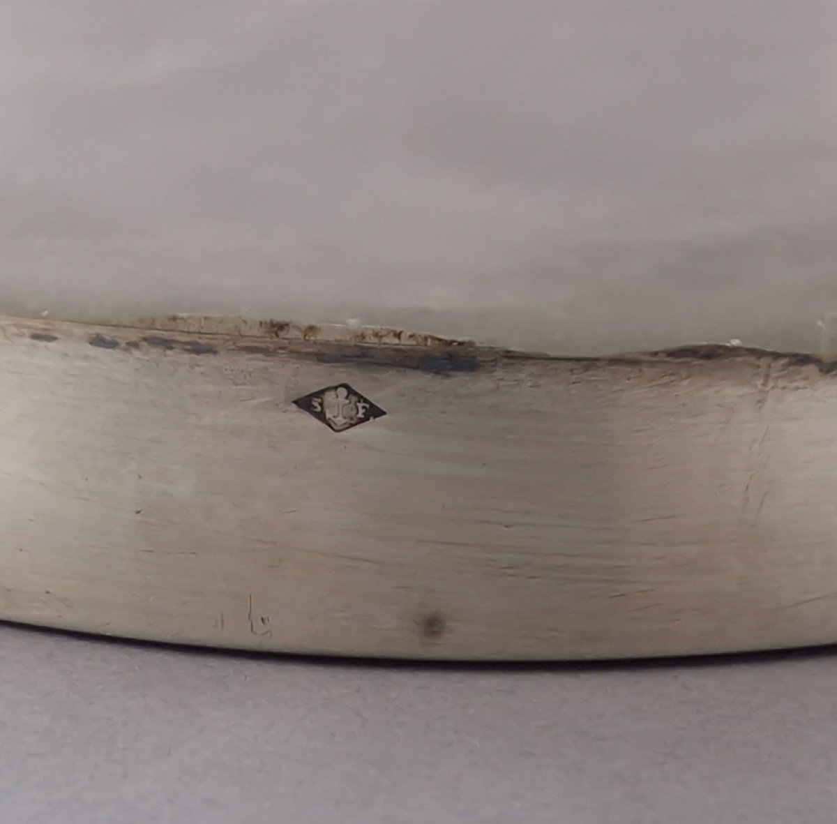 Coupe Art Nouveau en verre et argent massif-photo-5