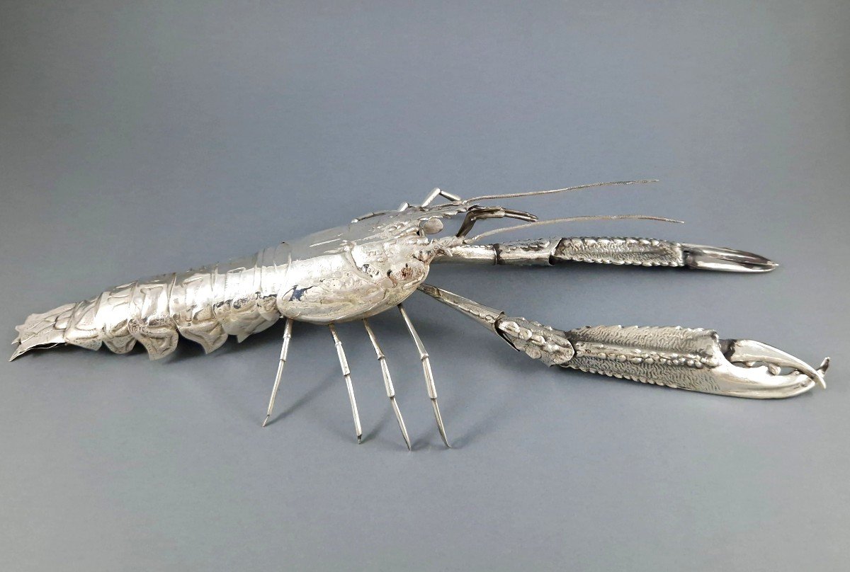 Articulated Lobster In Sterling Silver-photo-2