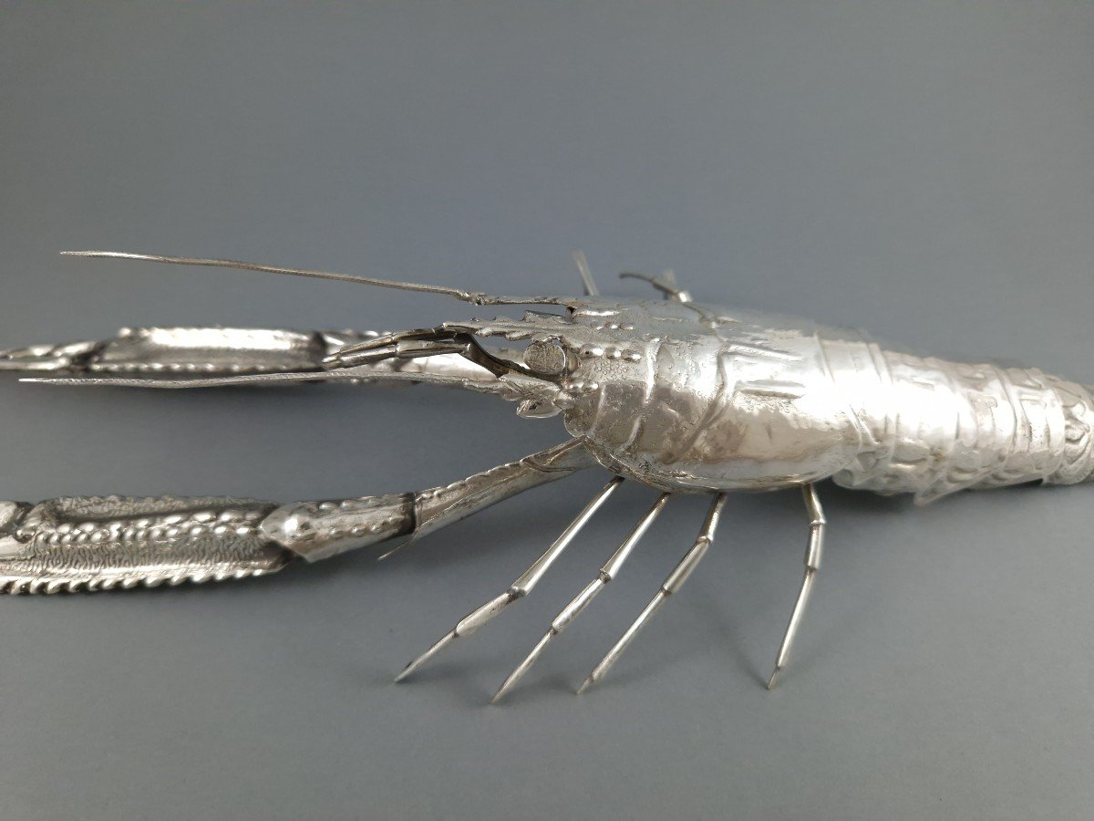 Articulated Lobster In Sterling Silver-photo-5