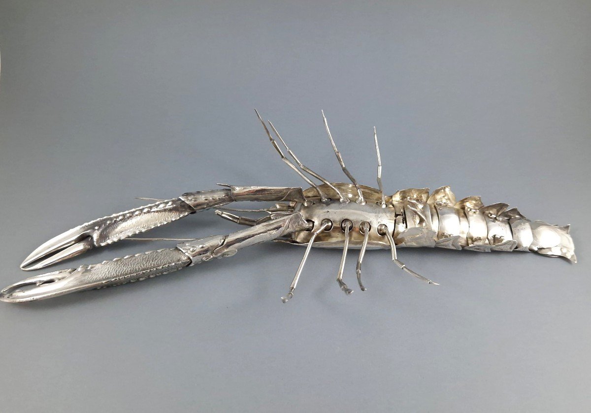 Articulated Lobster In Sterling Silver-photo-6