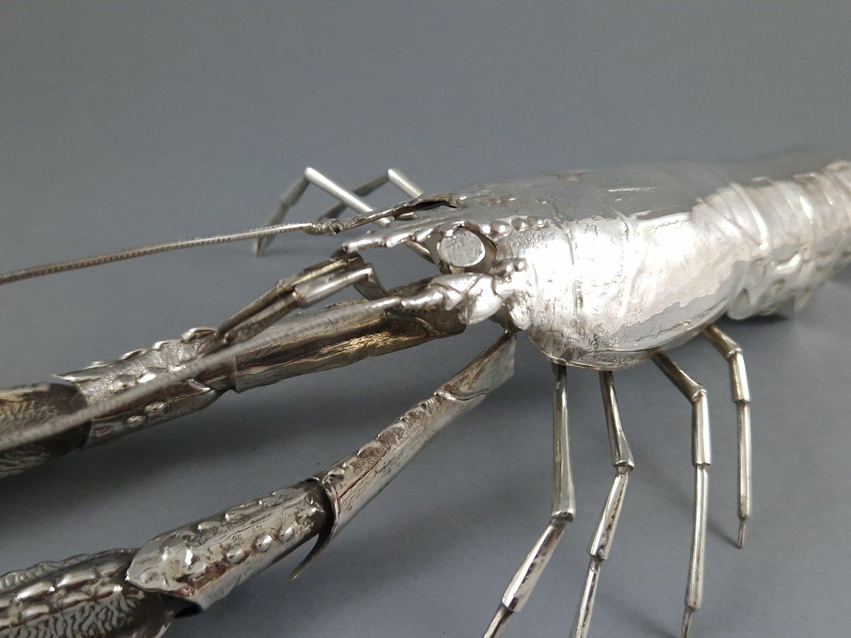 Articulated Lobster In Sterling Silver-photo-8