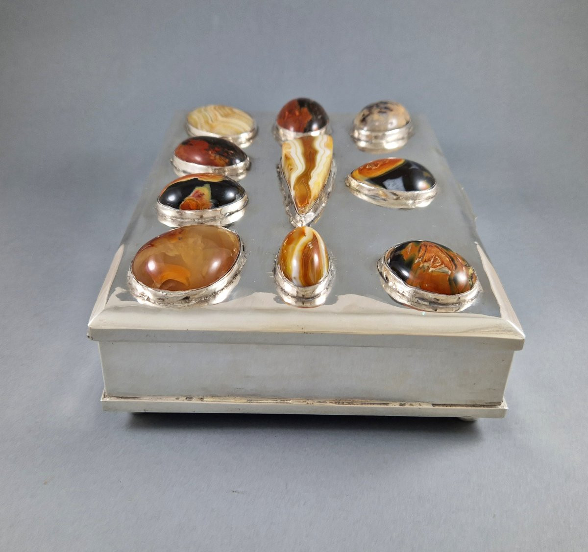 Box In Sterling Silver And Hard Stones-photo-1