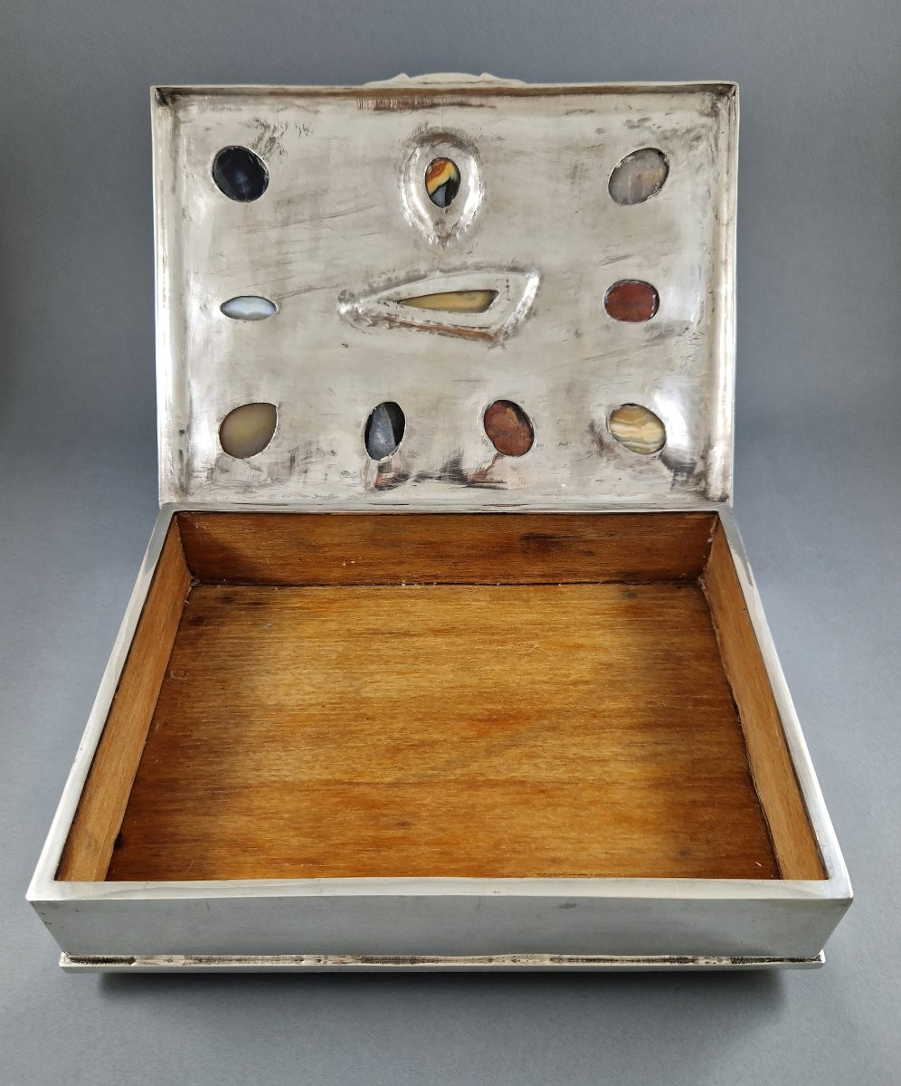 Box In Sterling Silver And Hard Stones-photo-4