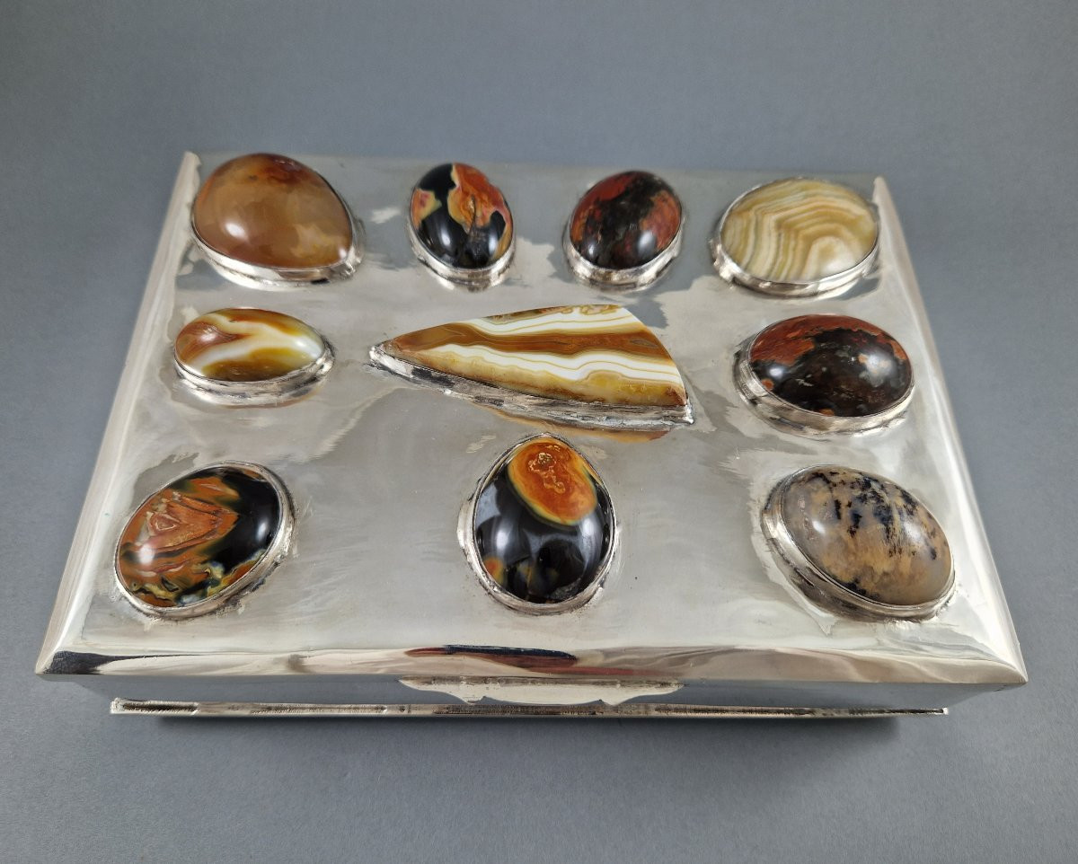 Box In Sterling Silver And Hard Stones-photo-5