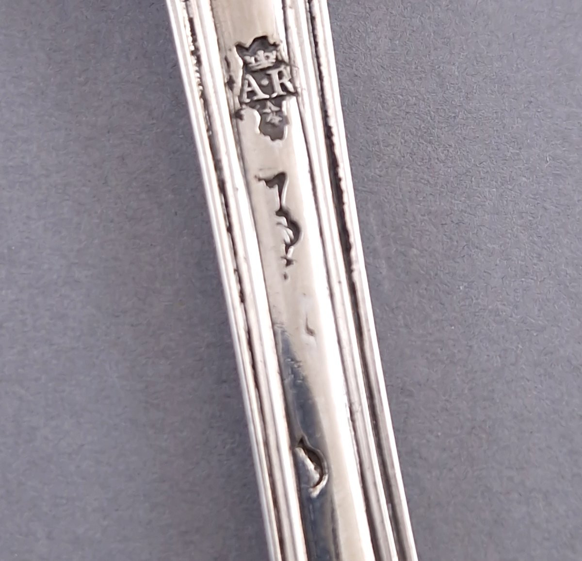 Lorient - 18th Century Sterling Silver Sugar Spoon-photo-6