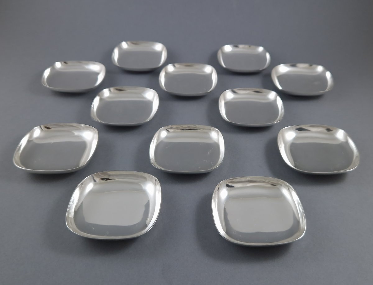 12 coupelles en argent massif-photo-1