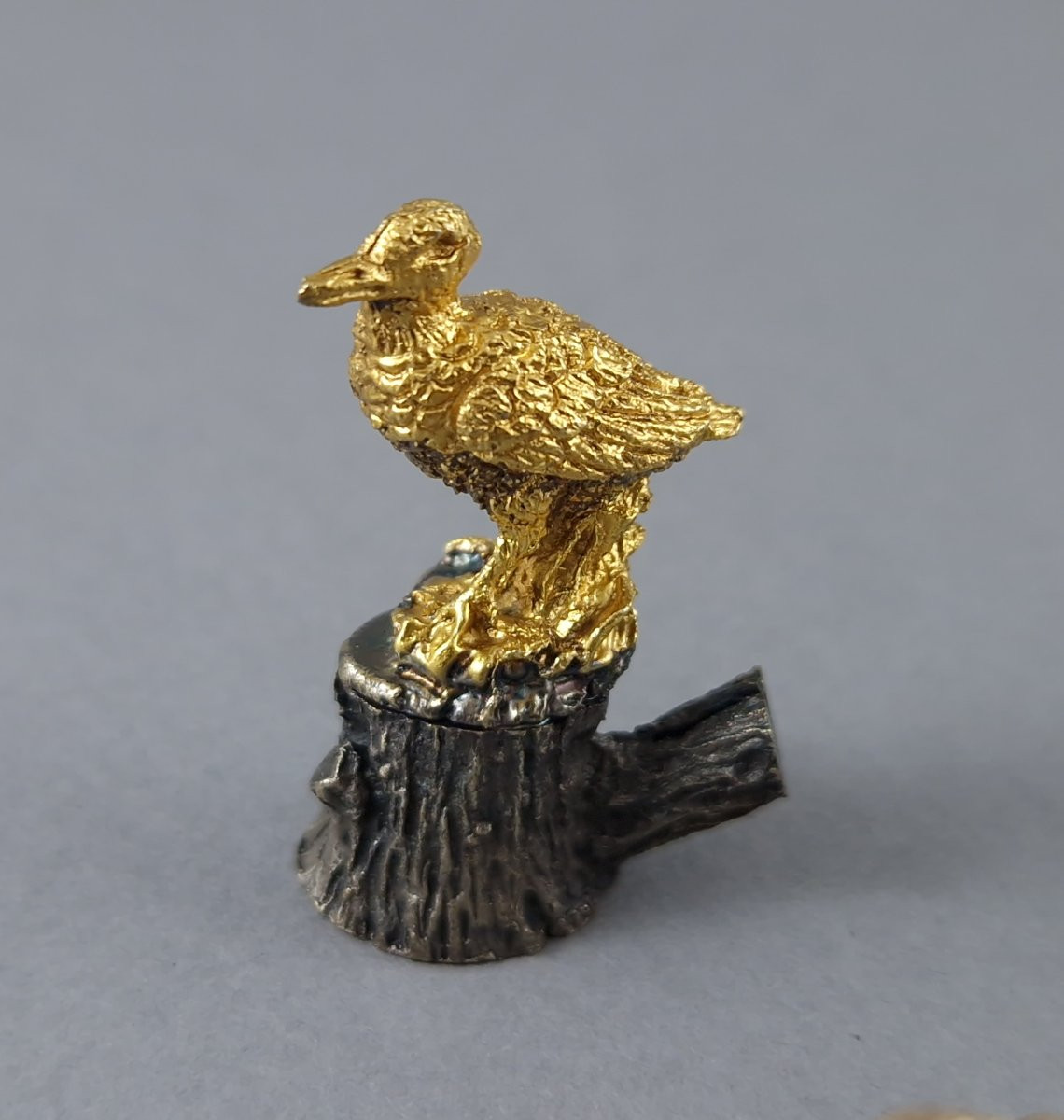 6 portes nom en argent massif et vermeil thème de la chasse-photo-5