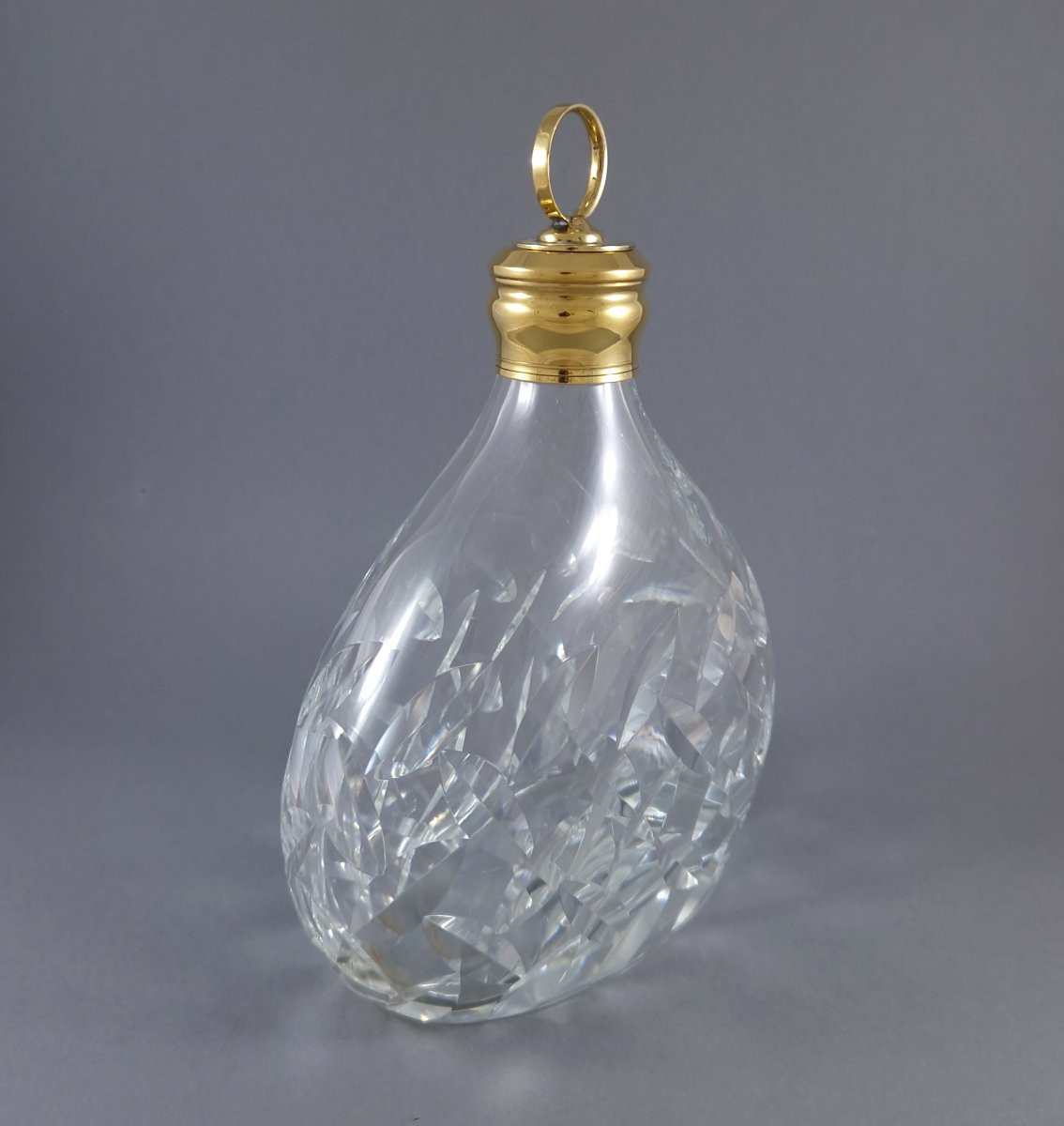 Puiforcat - Carafe en verre et vermeil Argent massif-photo-1