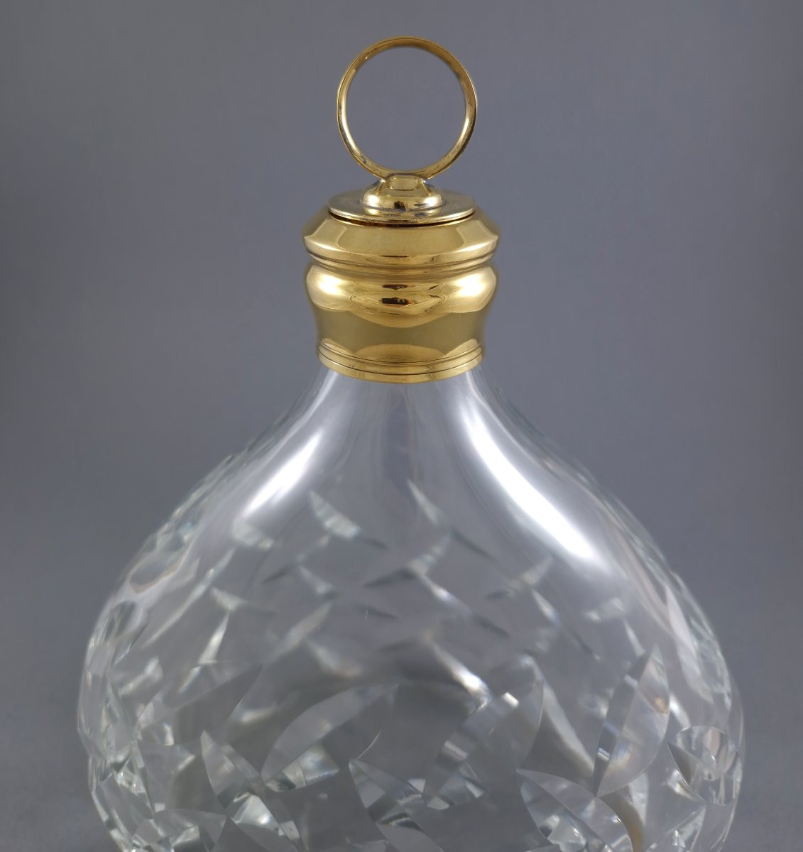Puiforcat - Carafe en verre et vermeil Argent massif-photo-3