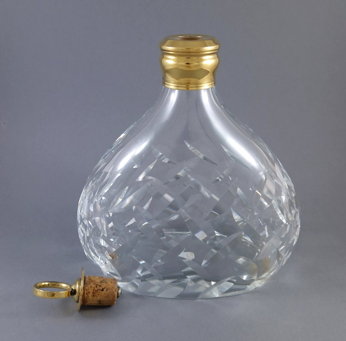 Puiforcat - Carafe en verre et vermeil Argent massif-photo-4