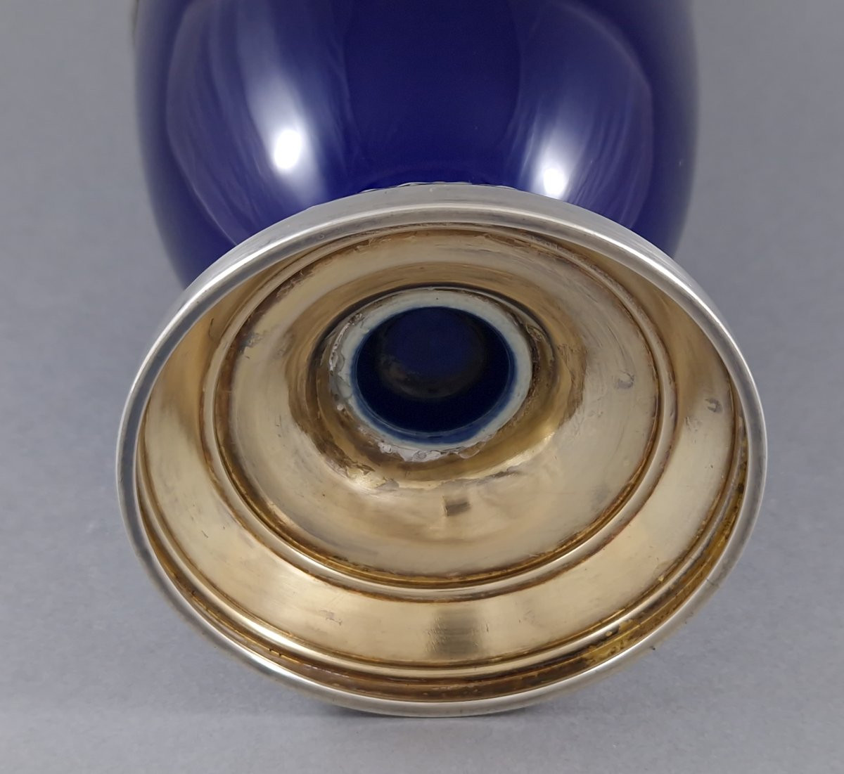 Vase en porcelaine et argent massif-photo-6