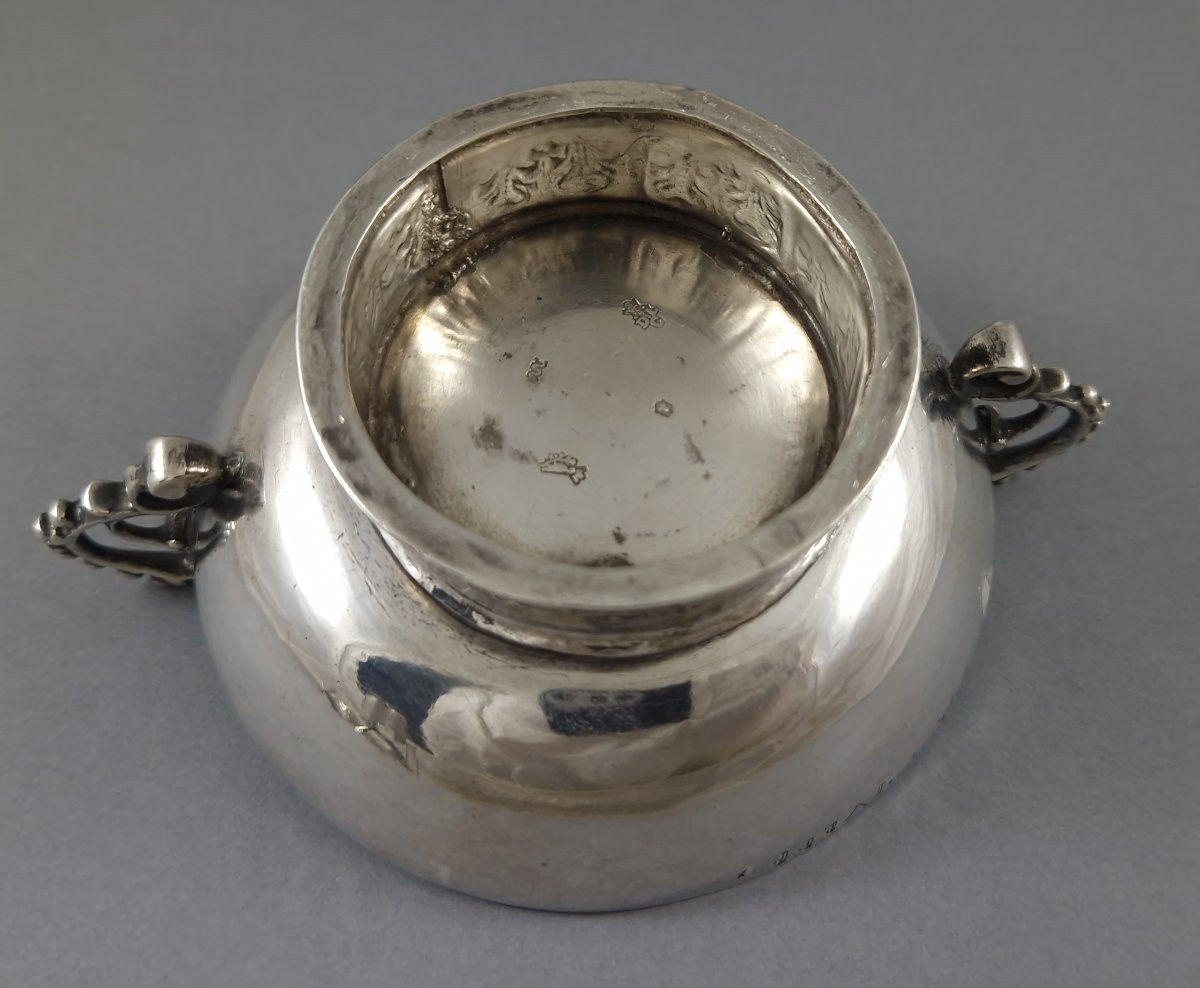 Morlaix 1740 - Coupe de mariage en argent massif 18ème siècle-photo-6