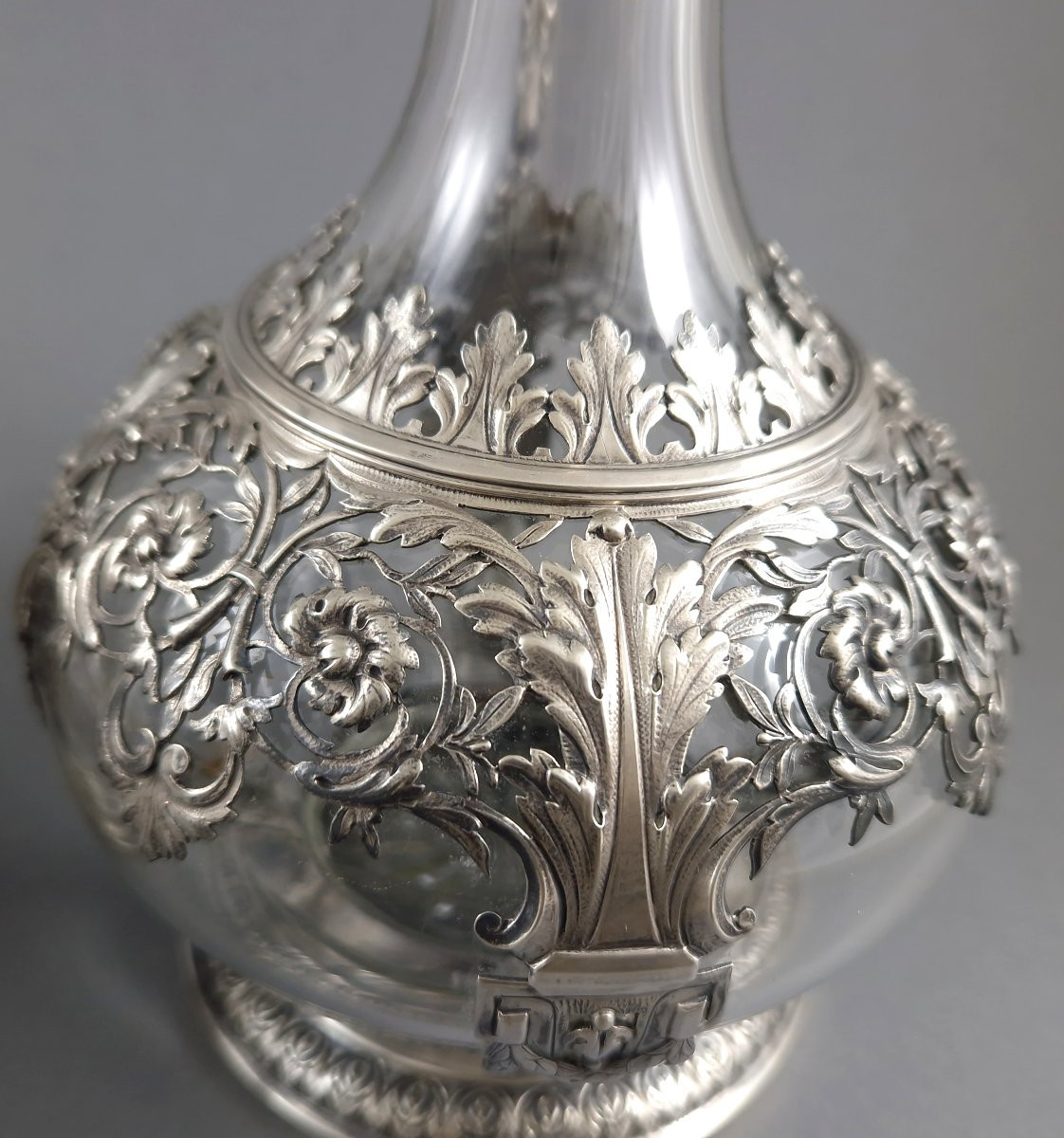 Charles Mérite - Pair Of Crystal And Sterling Silver Ewers-photo-1