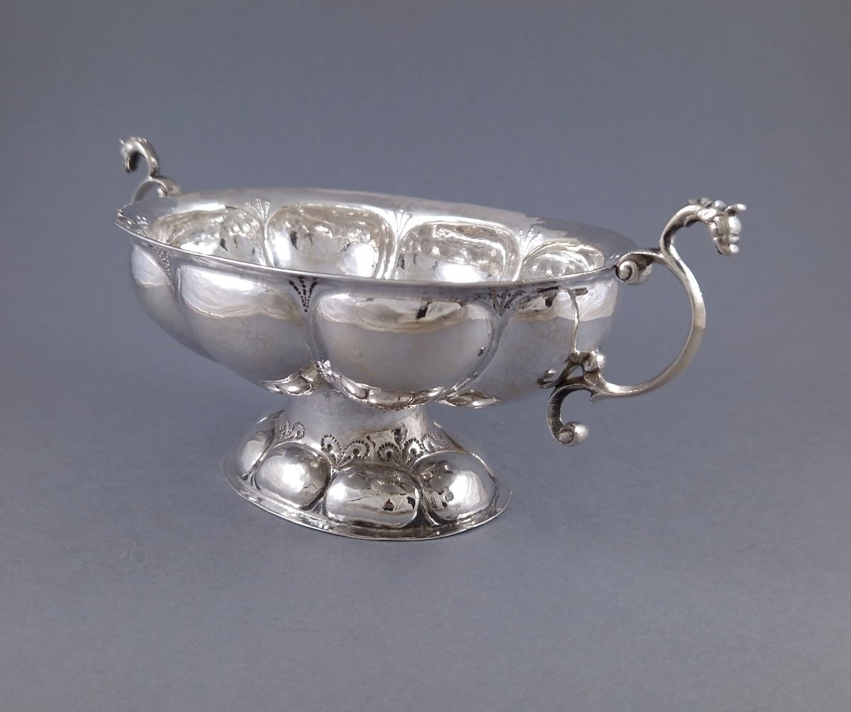 1685 - Dutch Sterling Silver Brandy Cup Bowl Groningen-photo-4