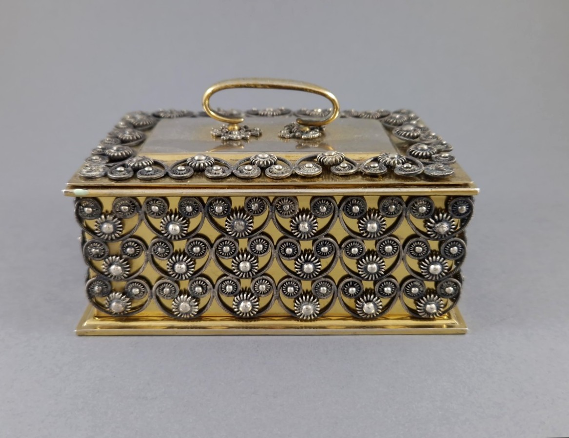Vienna 1821 - Sterling Silver, Vermeil And Filigree Box