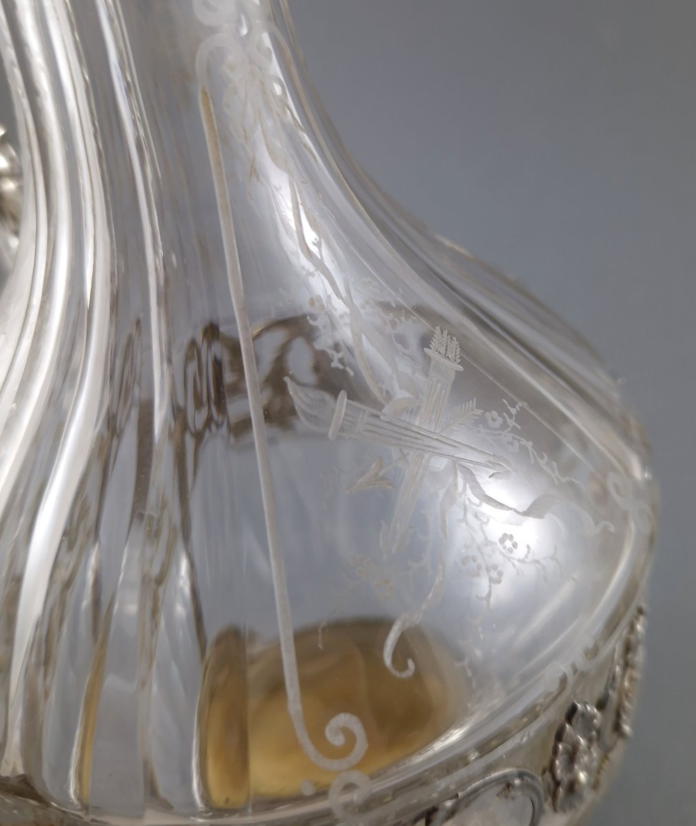 Ewer In Crystal And Sterling Silver-photo-6