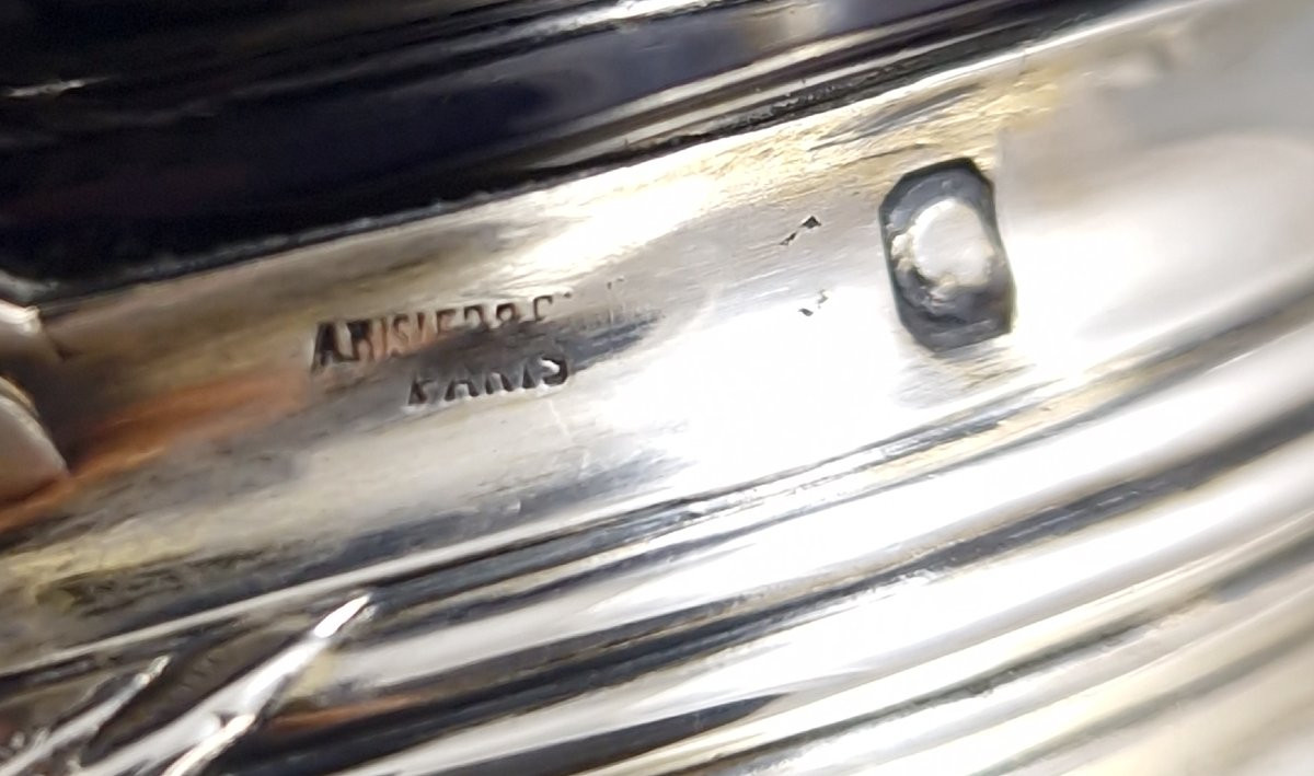 Porcelain And Sterling Silver Pair Of Vases-photo-7