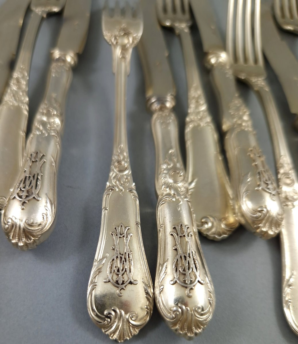 Louis Wolfers - Solid Silver Dessert Cutlery-photo-1