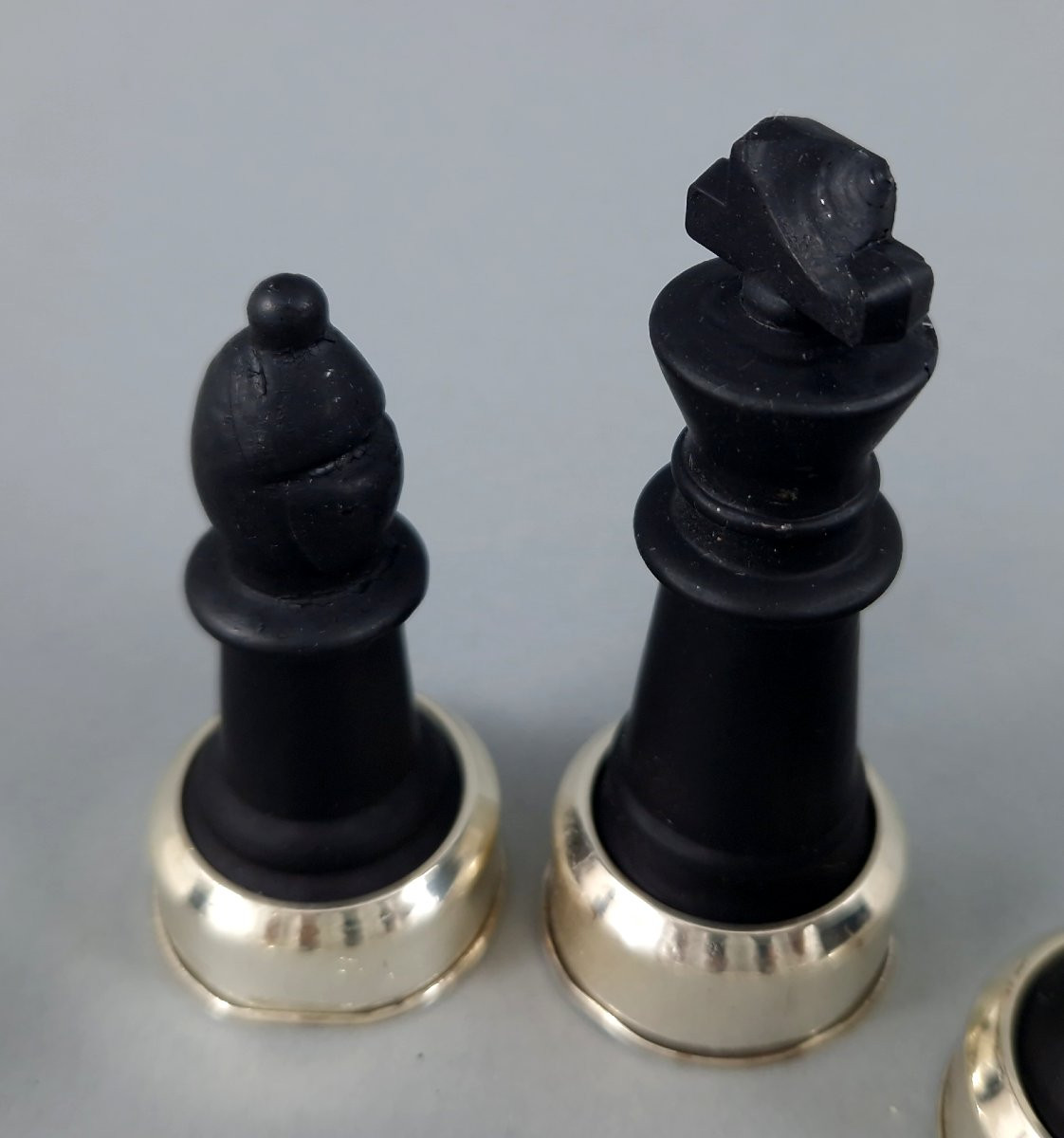 Chess Set Made Of Glass And Solid Silver-photo-3