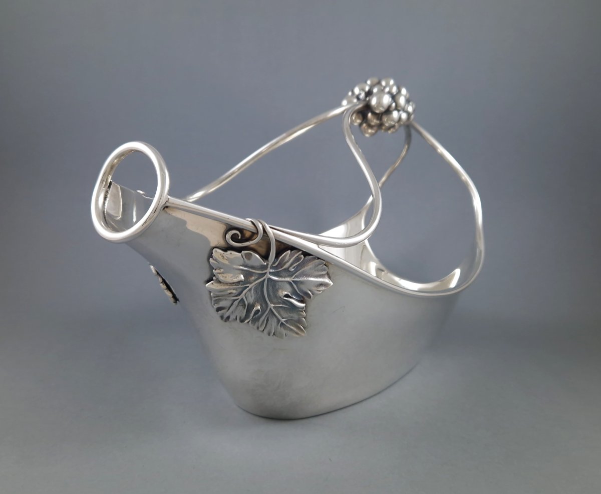 Porte bouteille en argent massif-photo-1