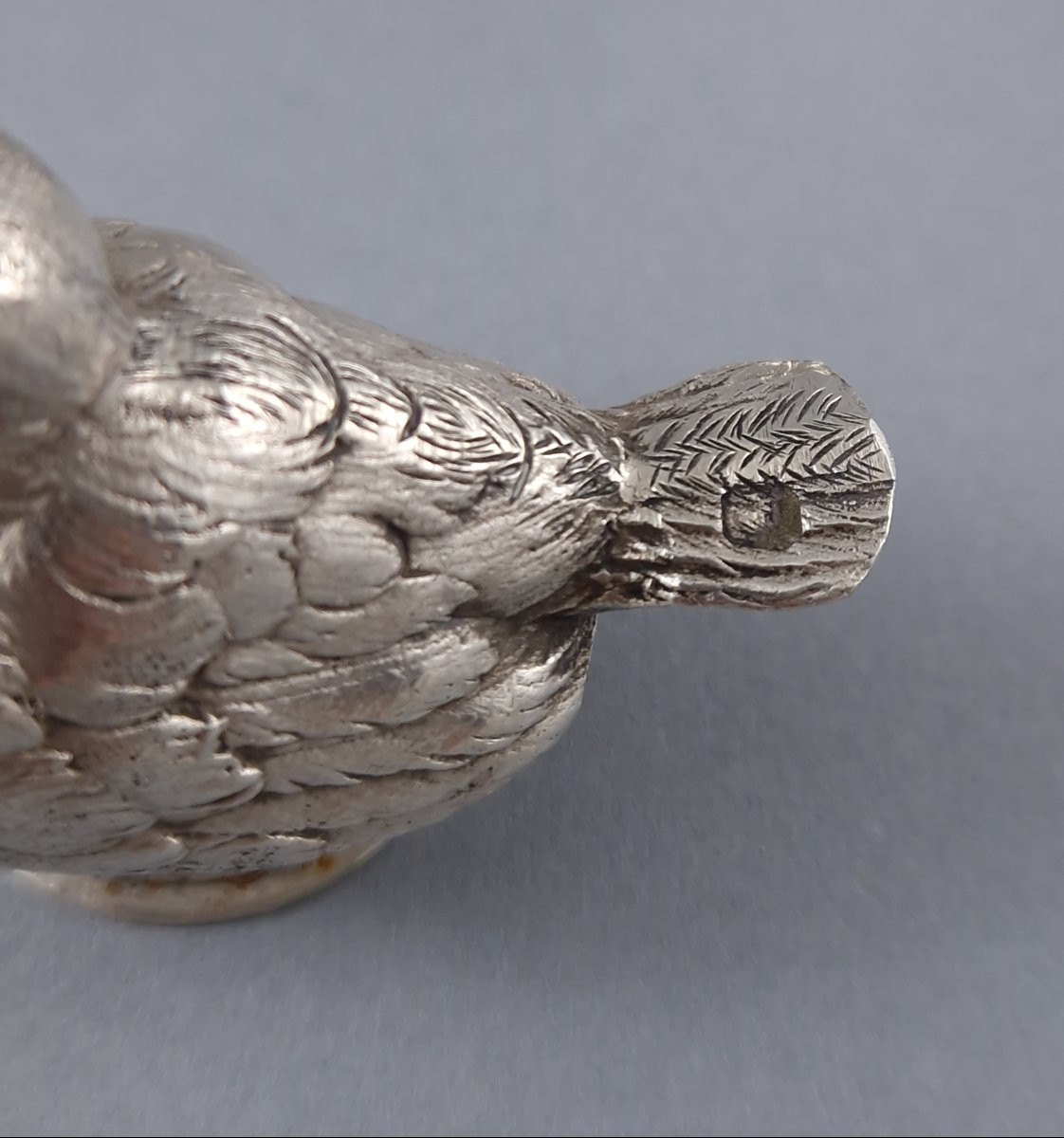 8 salières moineaux en argent massif-photo-5