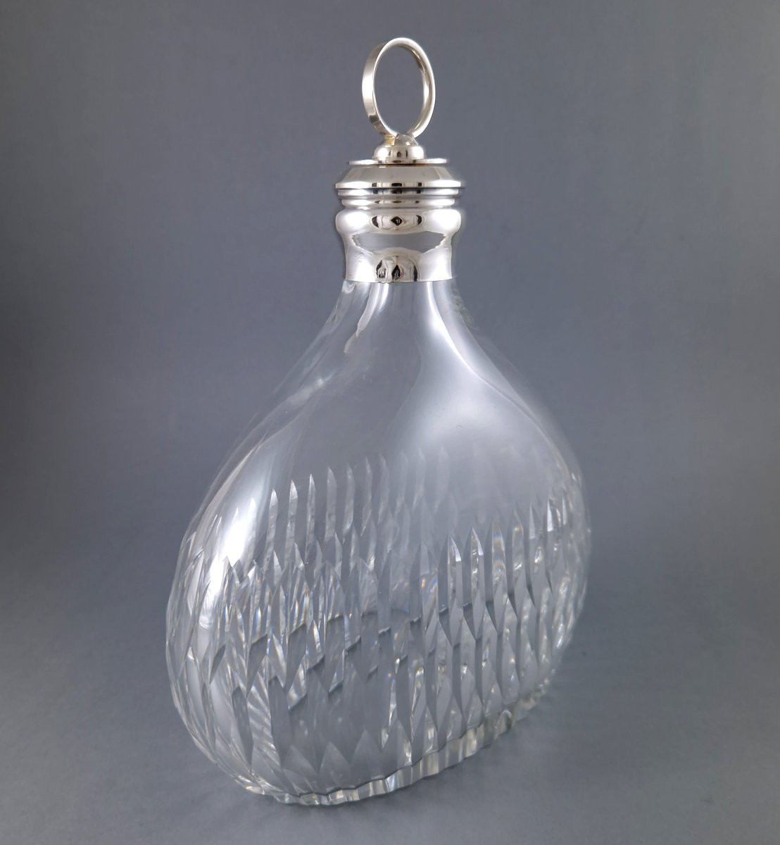 Carafe en verre et argent massif -photo-1