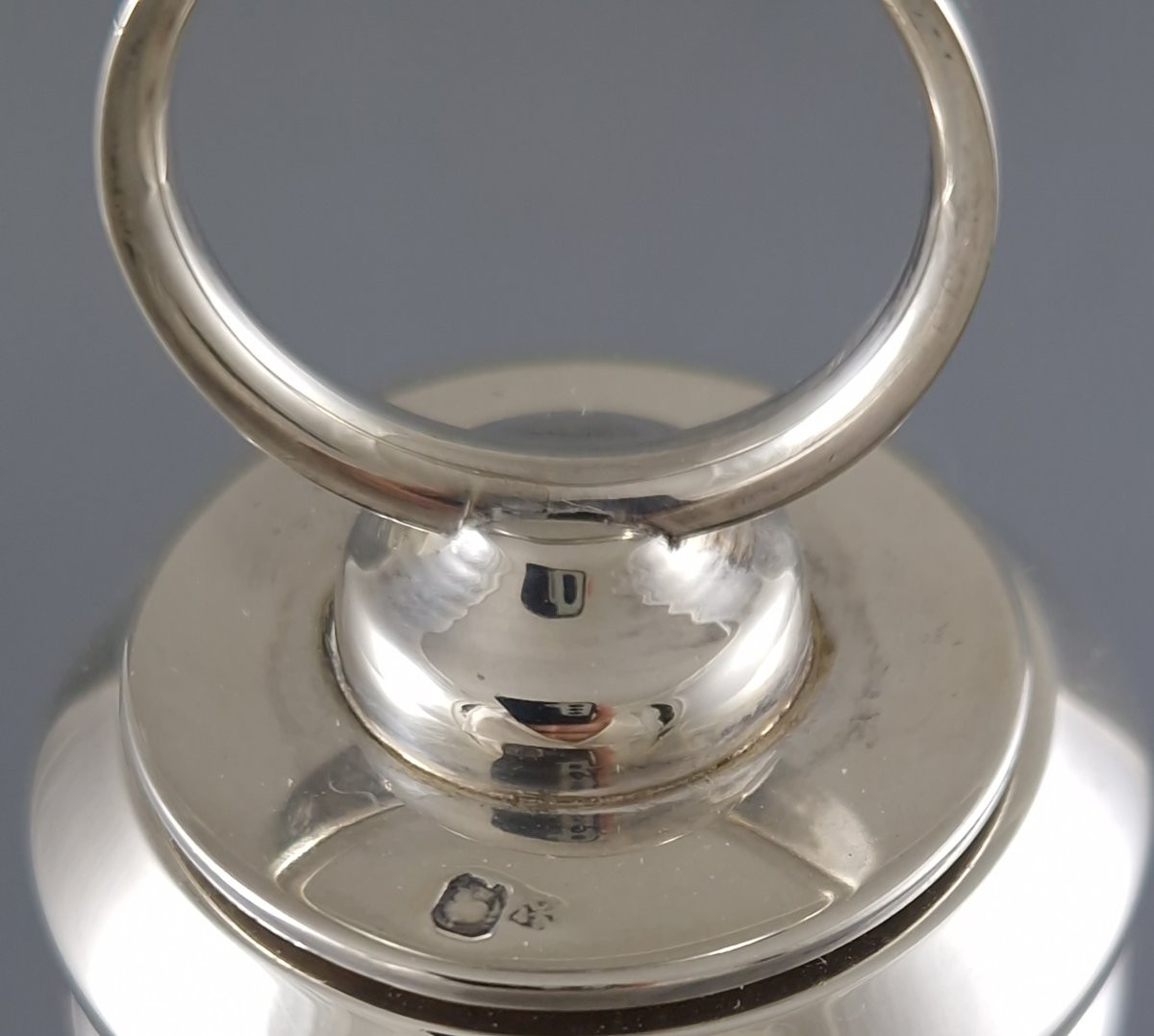 Carafe en verre et argent massif -photo-4