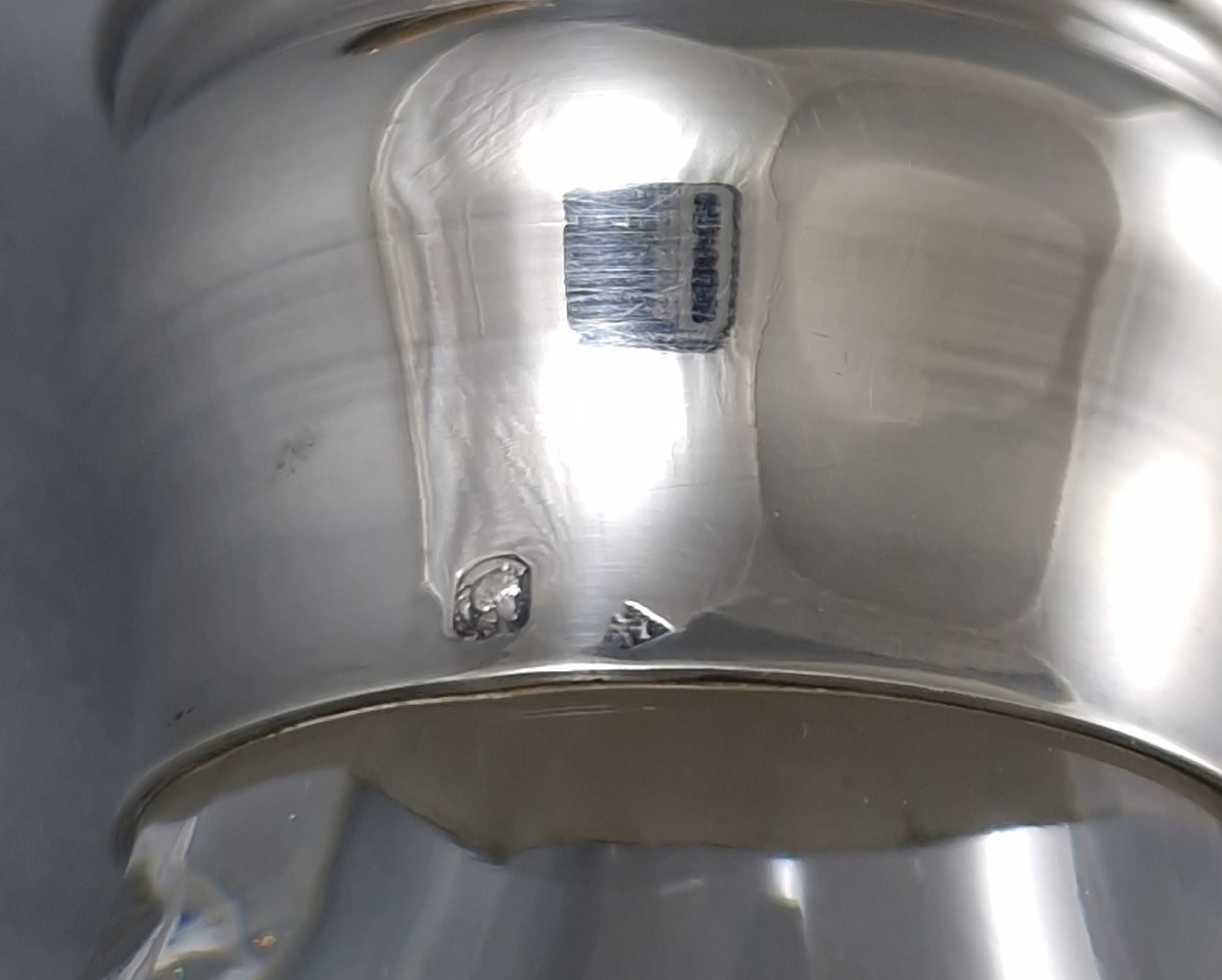 Carafe en verre et argent massif -photo-7